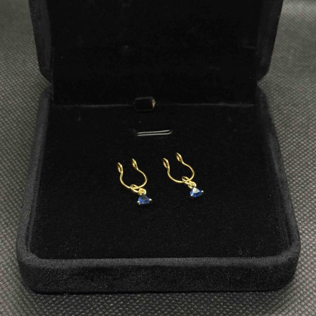 Men's Nipple Clamps - Blue Gemstone