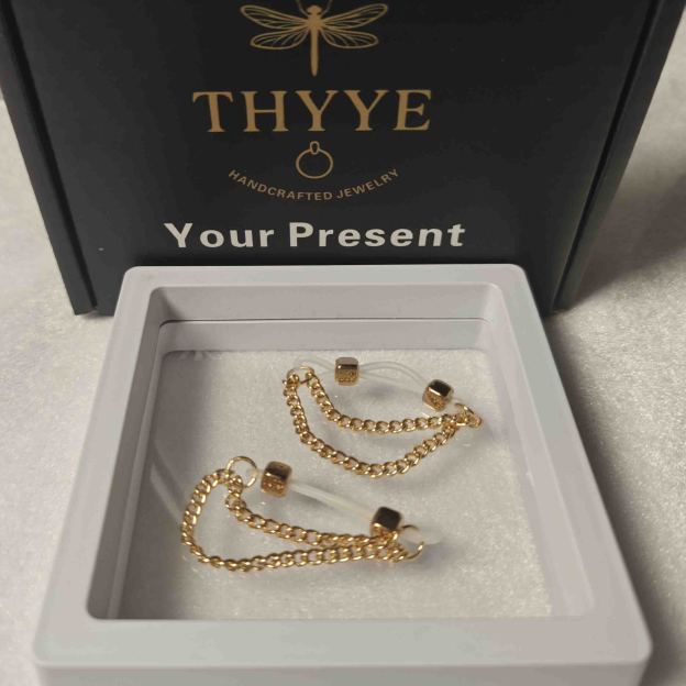 K gold chain nipple clamp