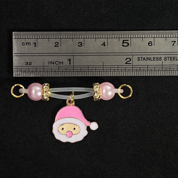 Pink Santa Tease Clips