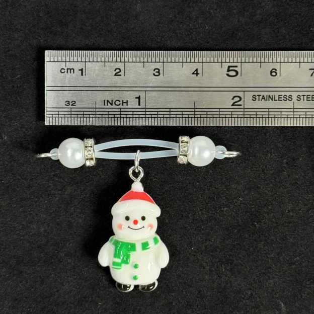 Glacial Blue Snowman Charm Clamps