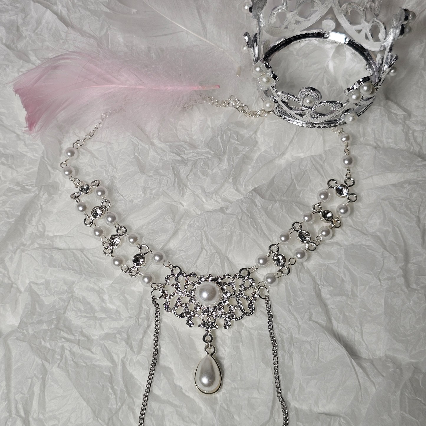 Pearl Nipple Clamp Necklace