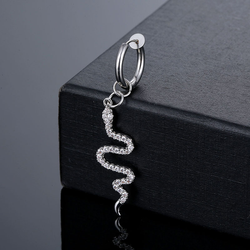 No-punch snake-shaped ear clip