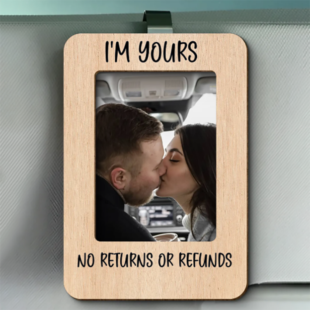 Personalized Couple Photo Car Visor Clip-Thyye