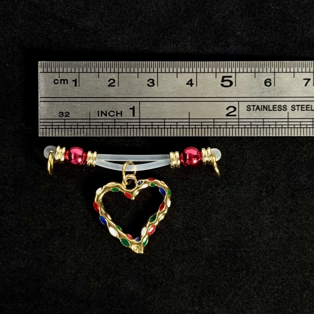 Holiday Bead Heart Clamps