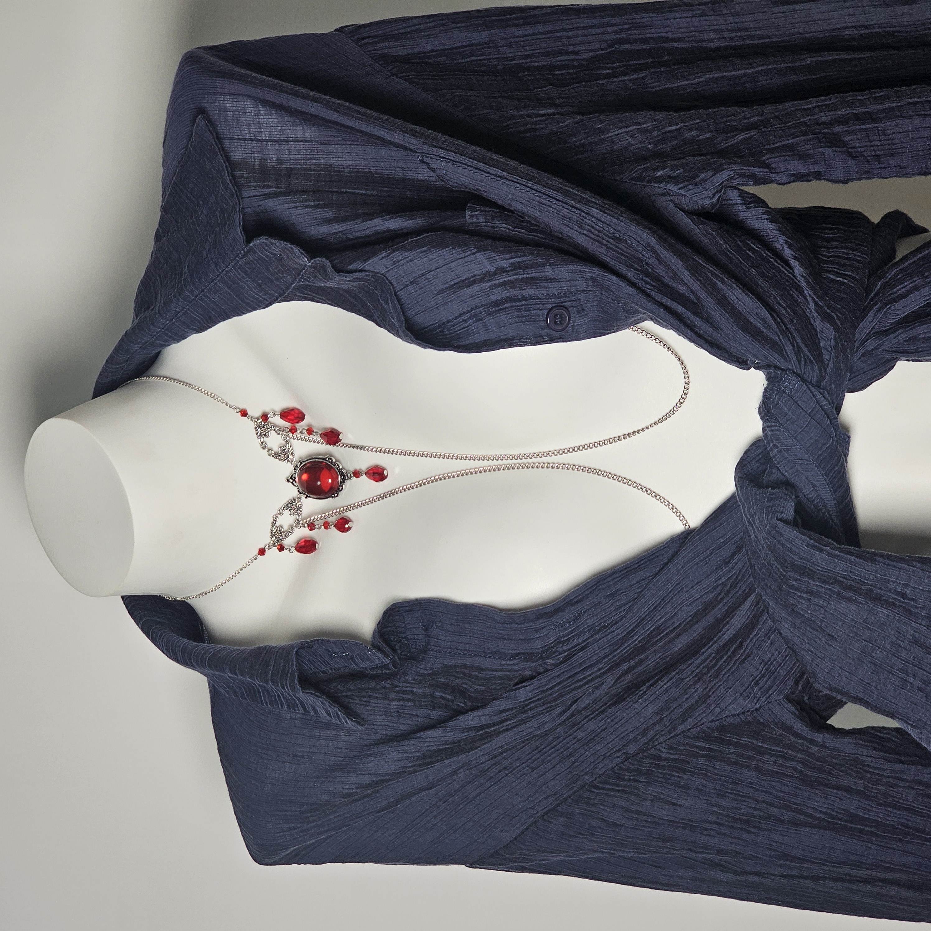 Sexy ruby ​​nipple chain