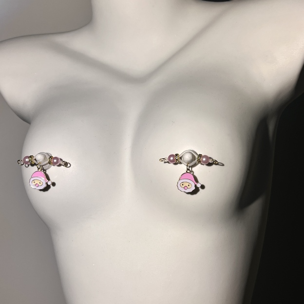 Pink Santa Tease Clips