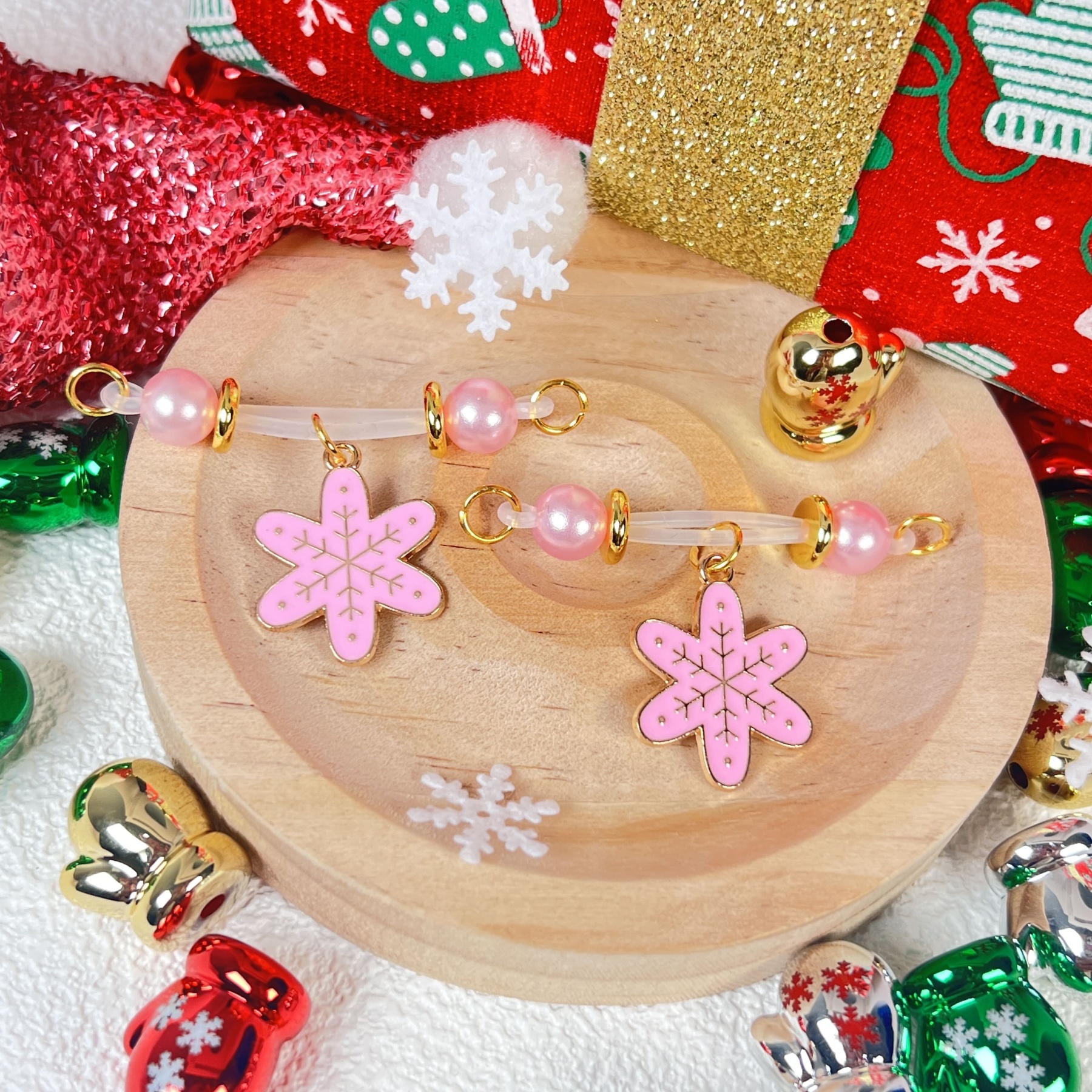 Pink Petal Christmas Clamps