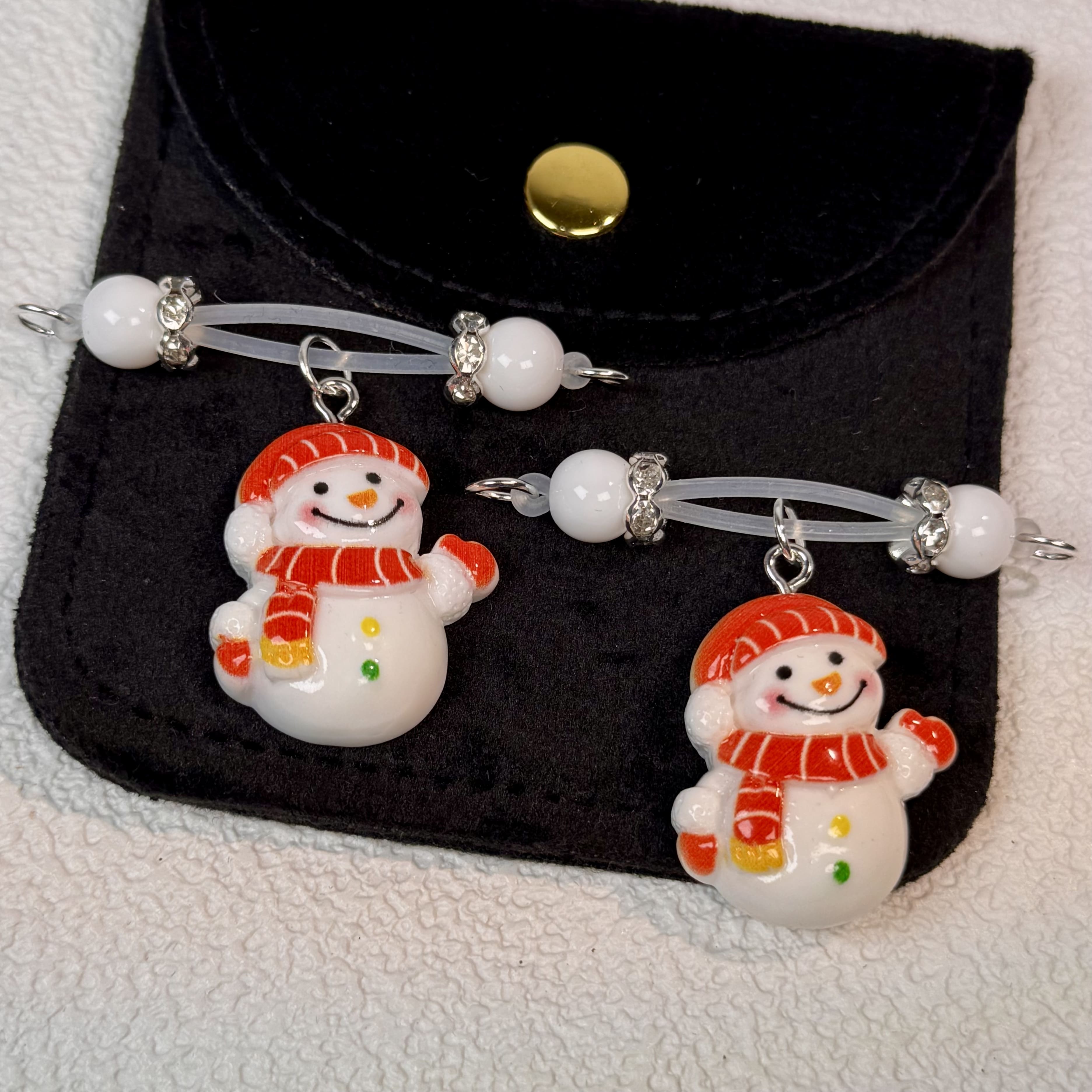 Pearl & Resin Snowman Dangle