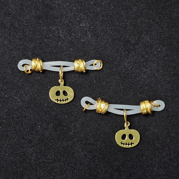 Halloween gold-plated ghost pendant