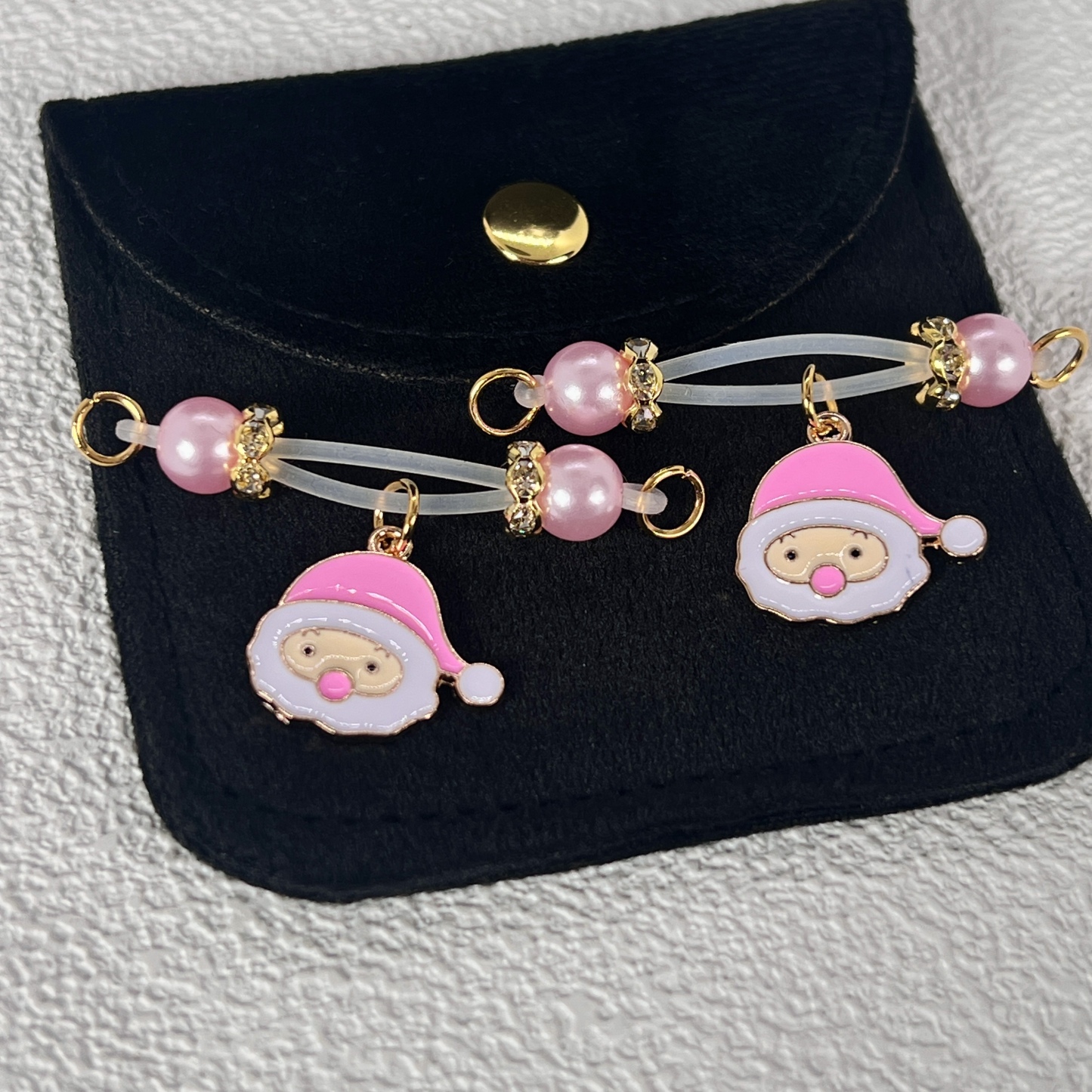 Pink Santa Tease Clips