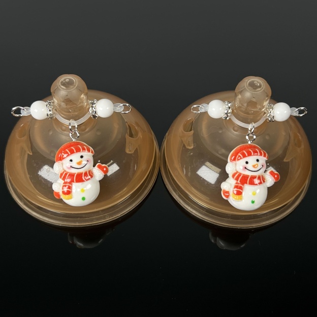 Pearl & Resin Snowman Dangle