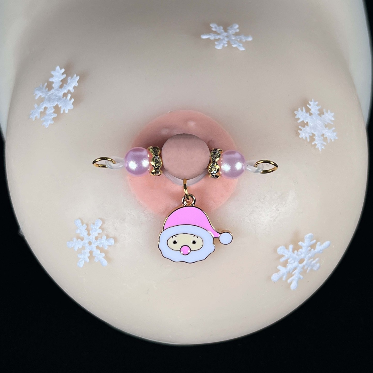 Pink Santa Tease Clips