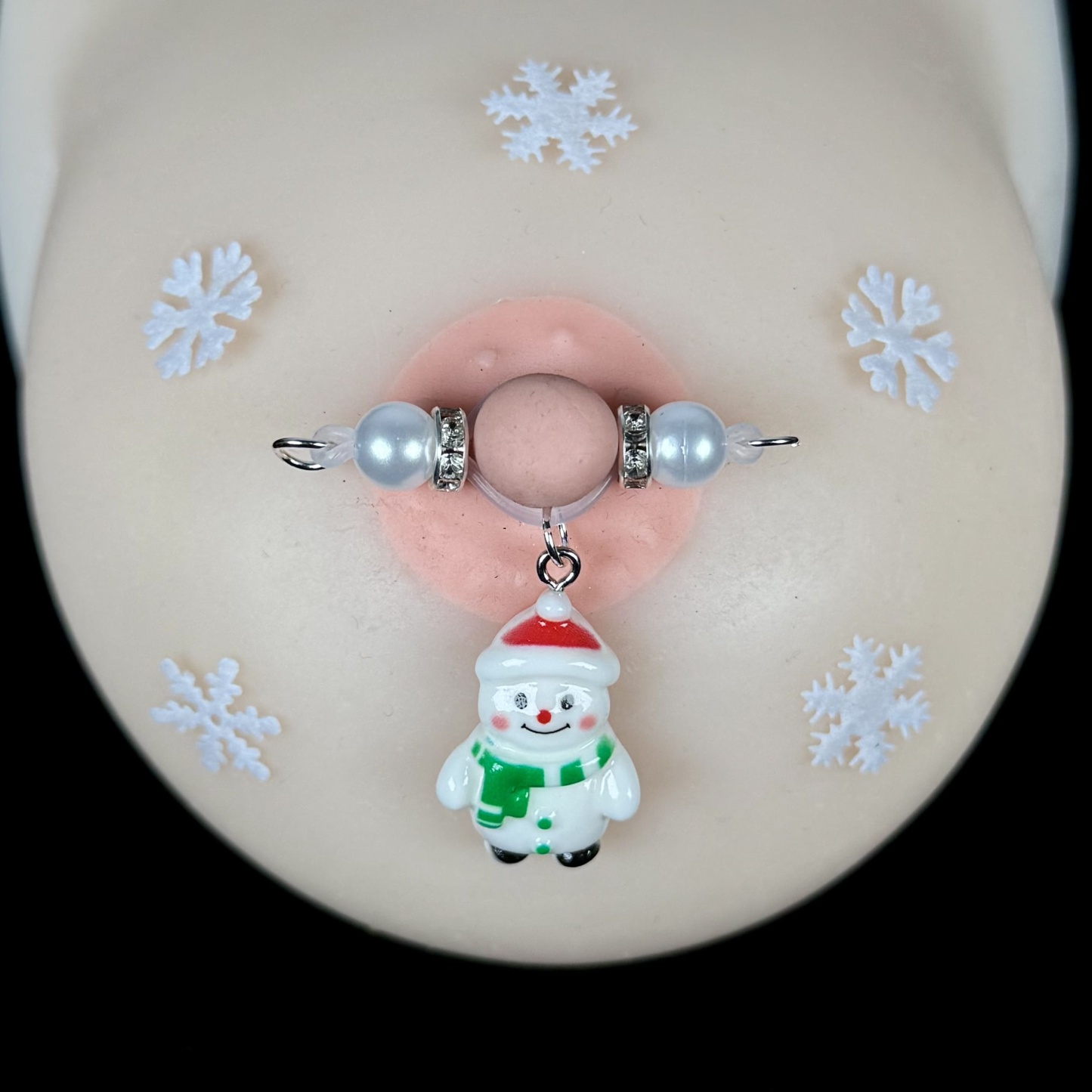 Glacial Blue Snowman Charm Clamps