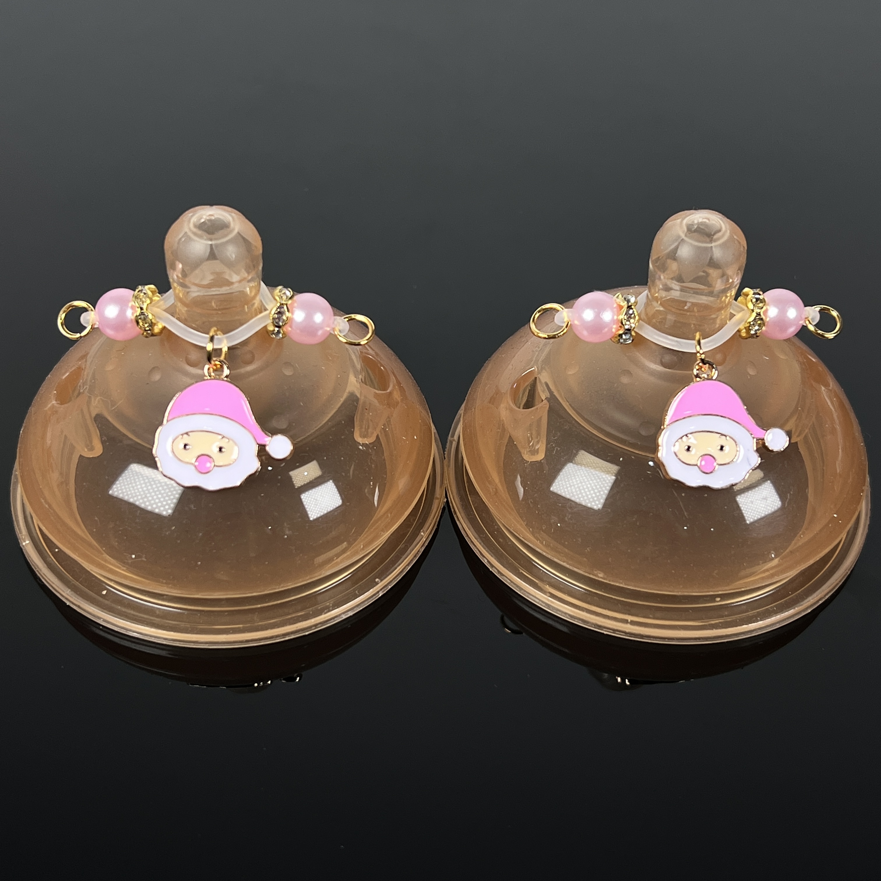 Pink Santa Tease Clips