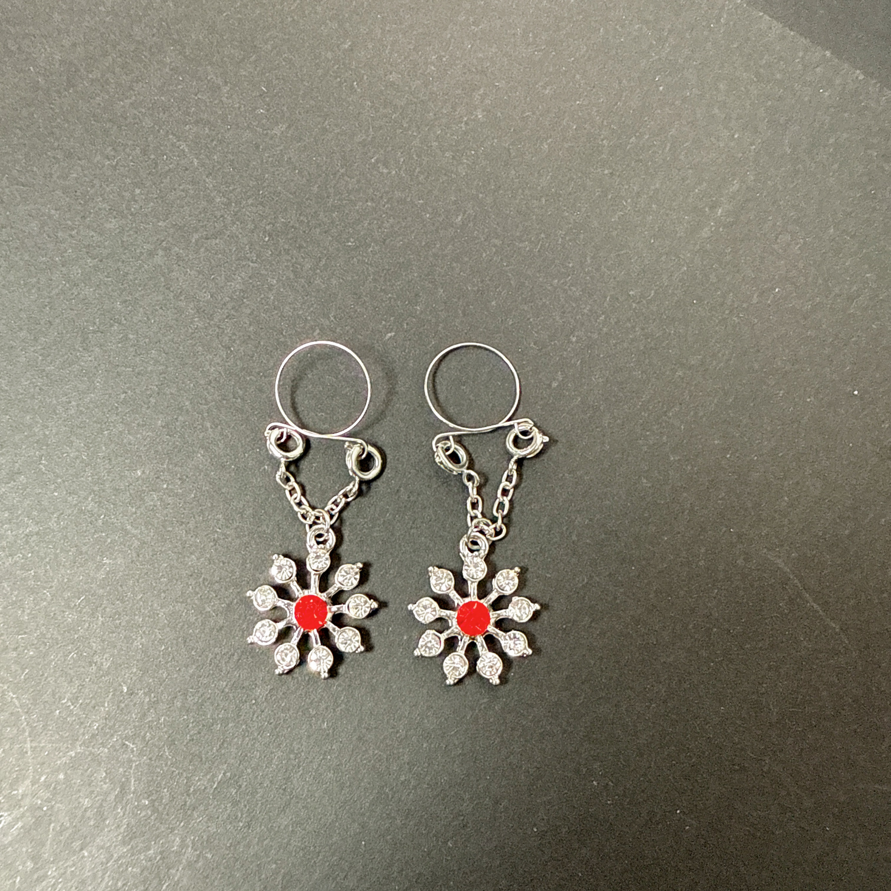Adjustable Nipple Jewelry - Crystal Flower - 1