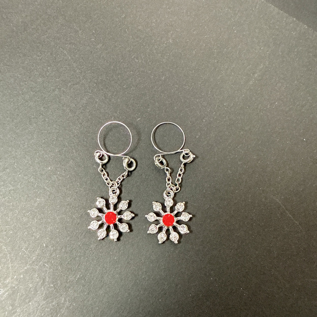 Adjustable Nipple Jewelry - Crystal Flower - 1