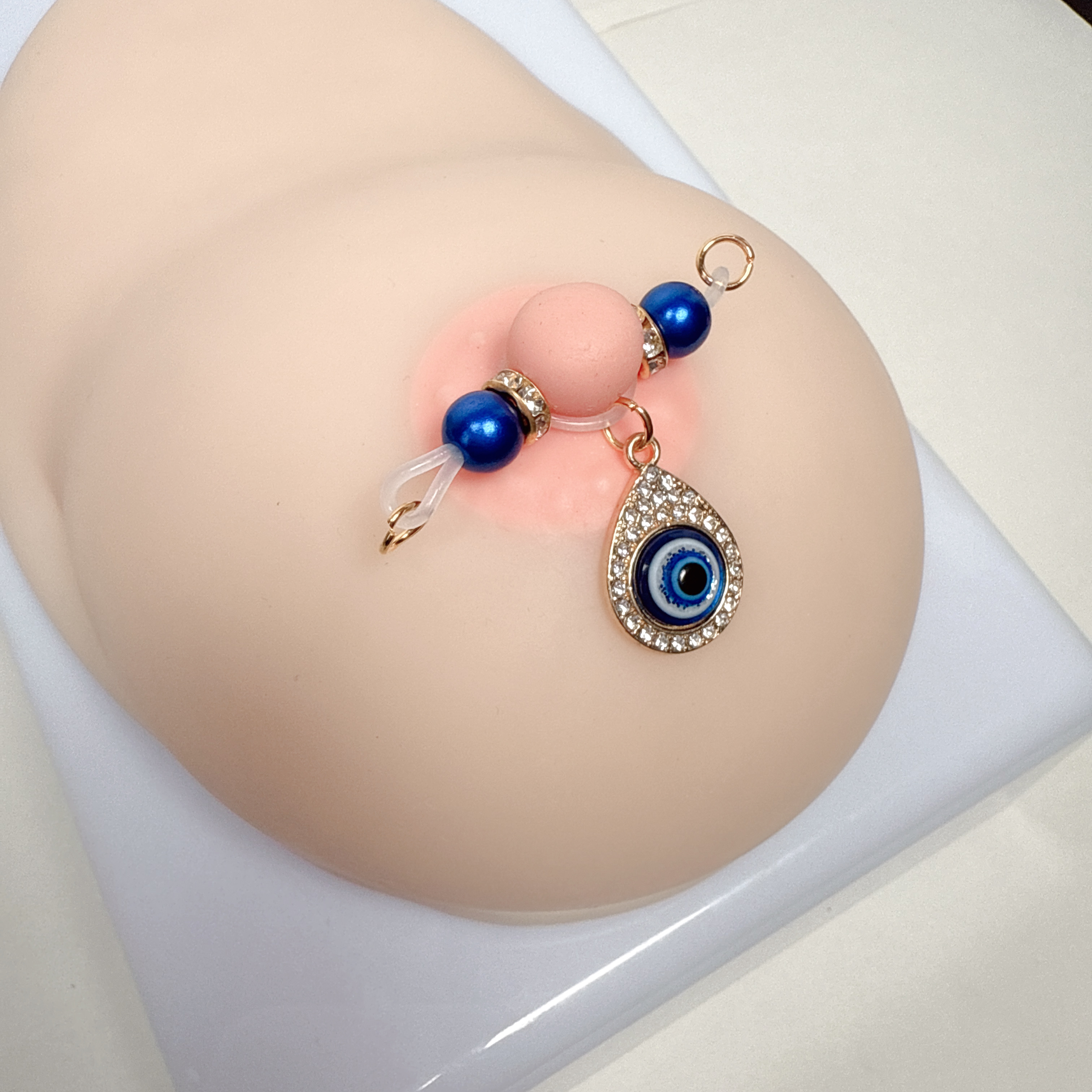 Piercing-free nipple jewelry - Ocean Heart