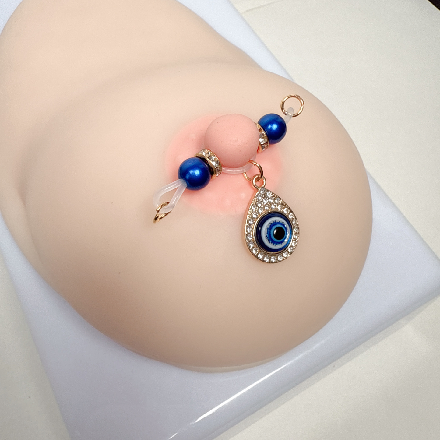 Piercing-free nipple jewelry - Ocean Heart