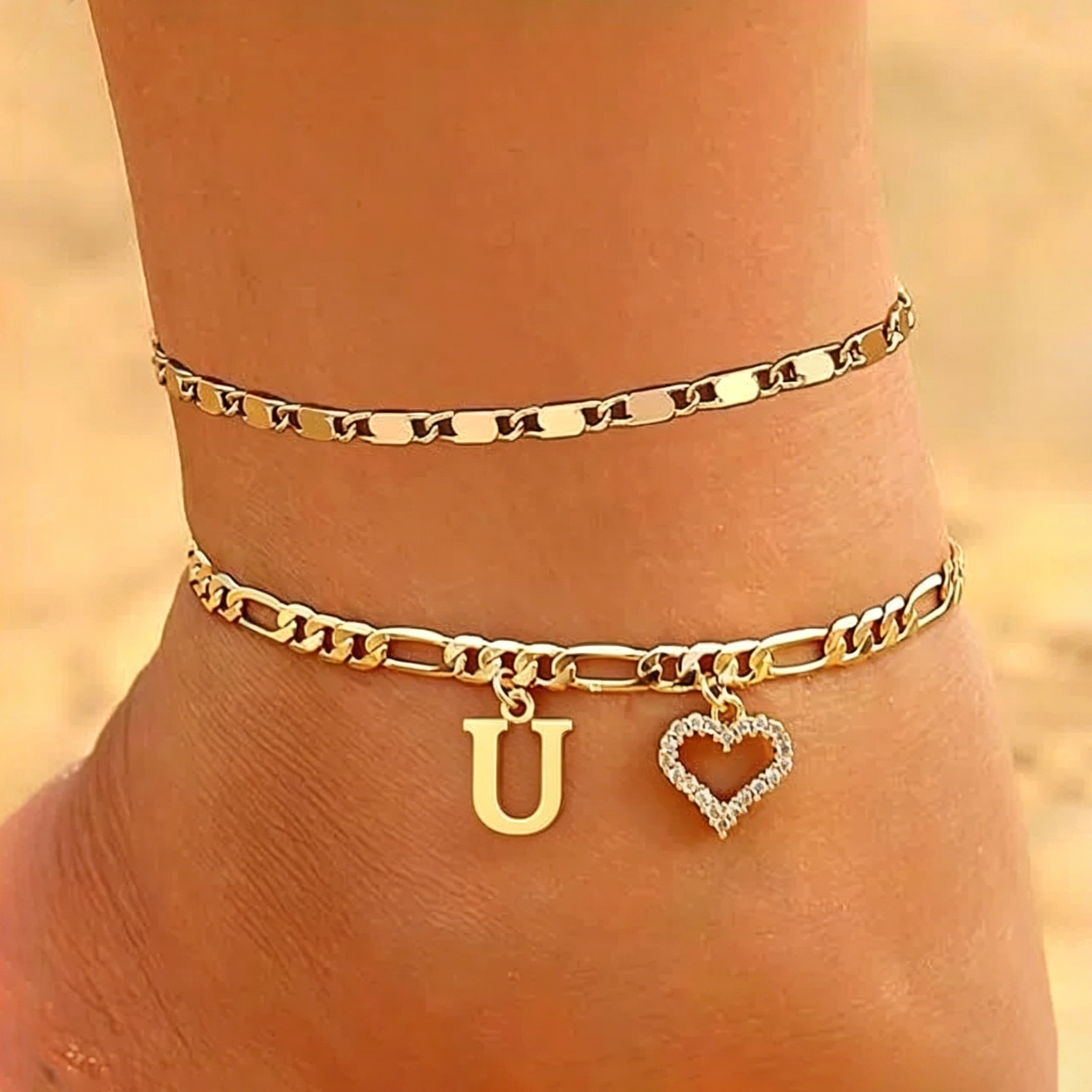 Custom Zircon Pendant Anklet