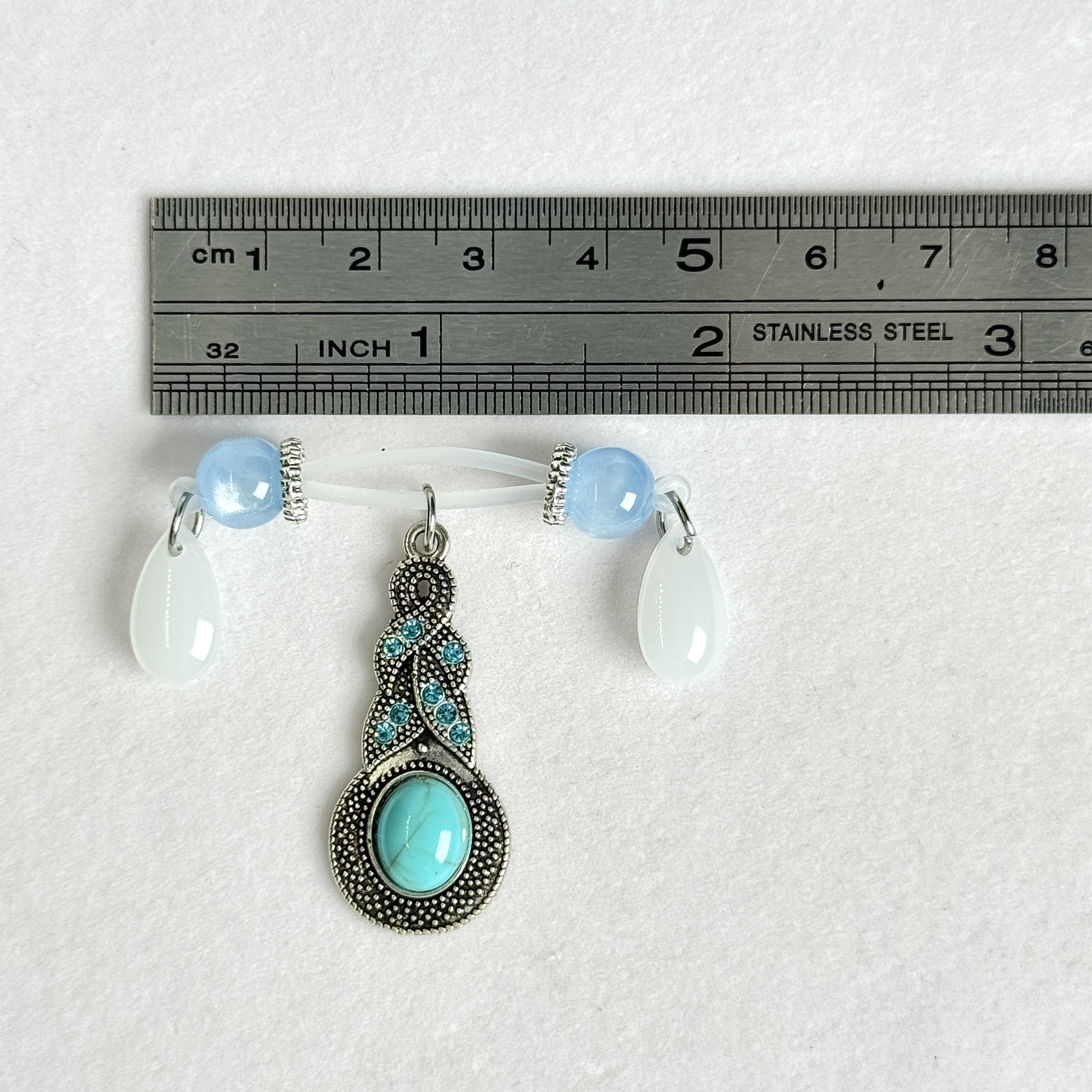 Mystic Blue Gem Drop Charm