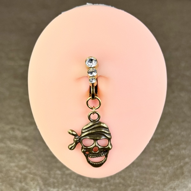 Pirate Skull Navel Charm
