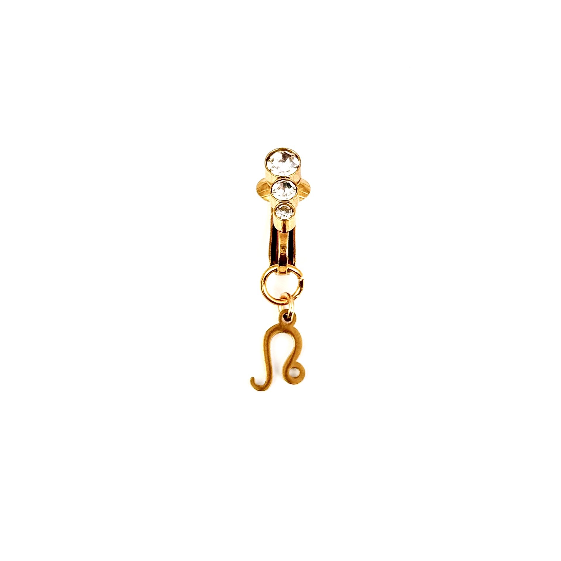 Leo Zodiac Faux Belly Button Ring