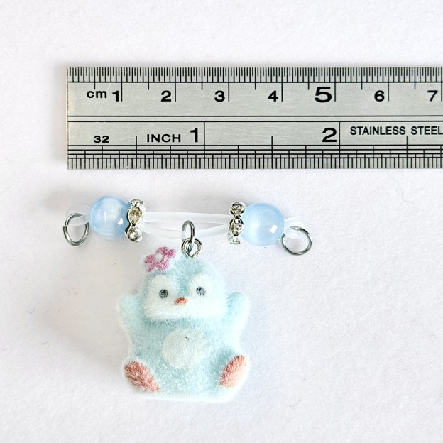 Blue Fluffy Chick Faux Nipple Ring