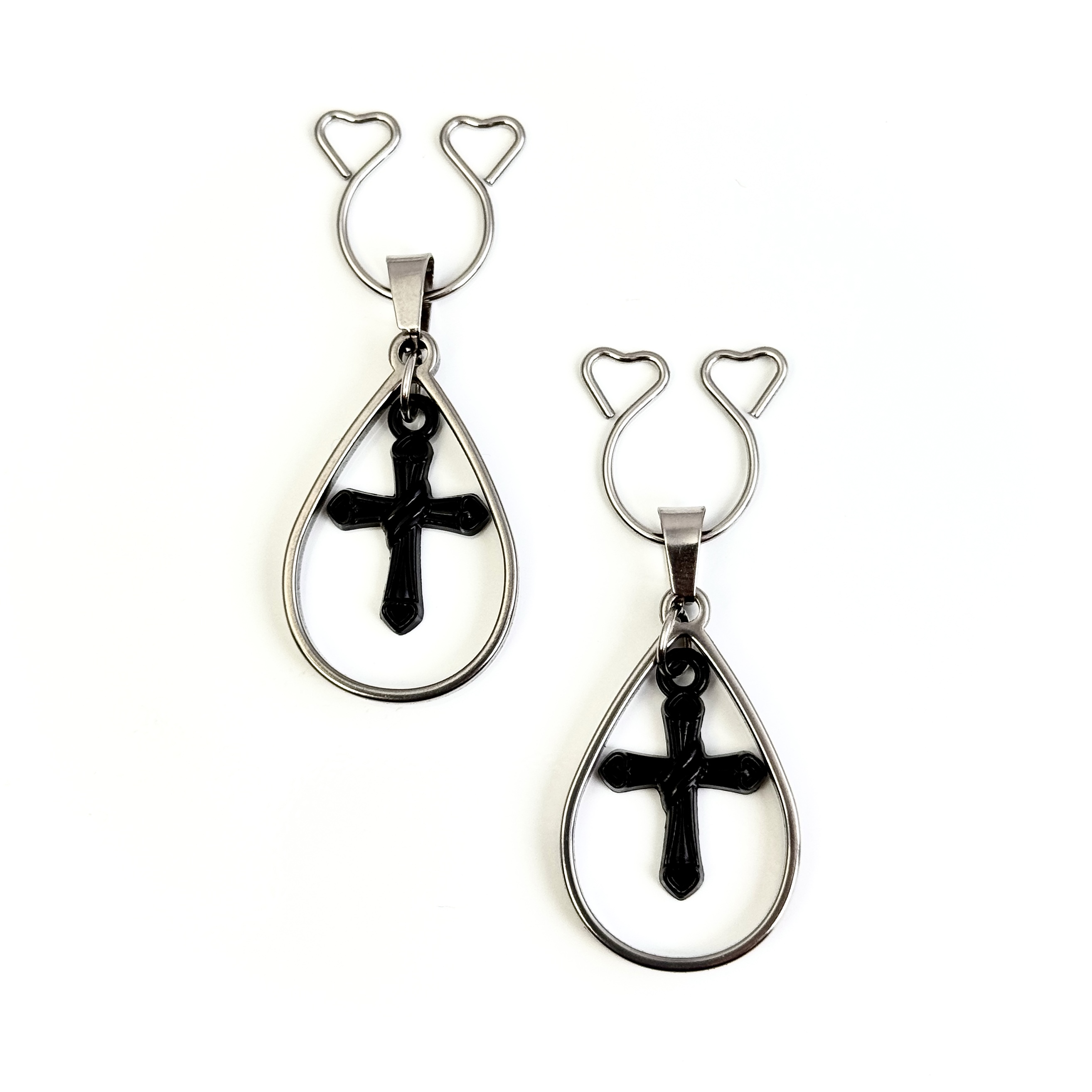 Spooky Black Cross Halloween Ring