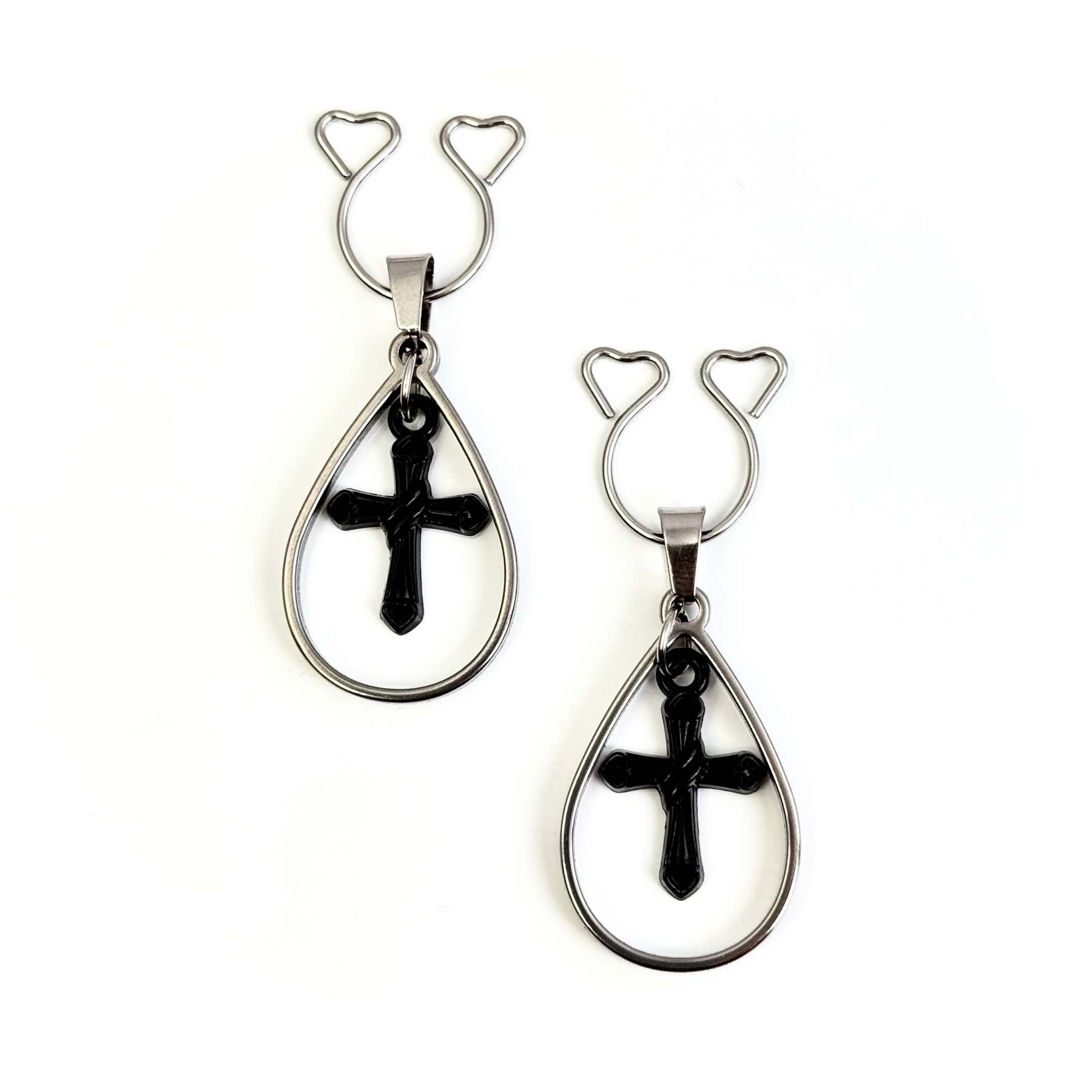 Spooky Black Cross Halloween Ring
