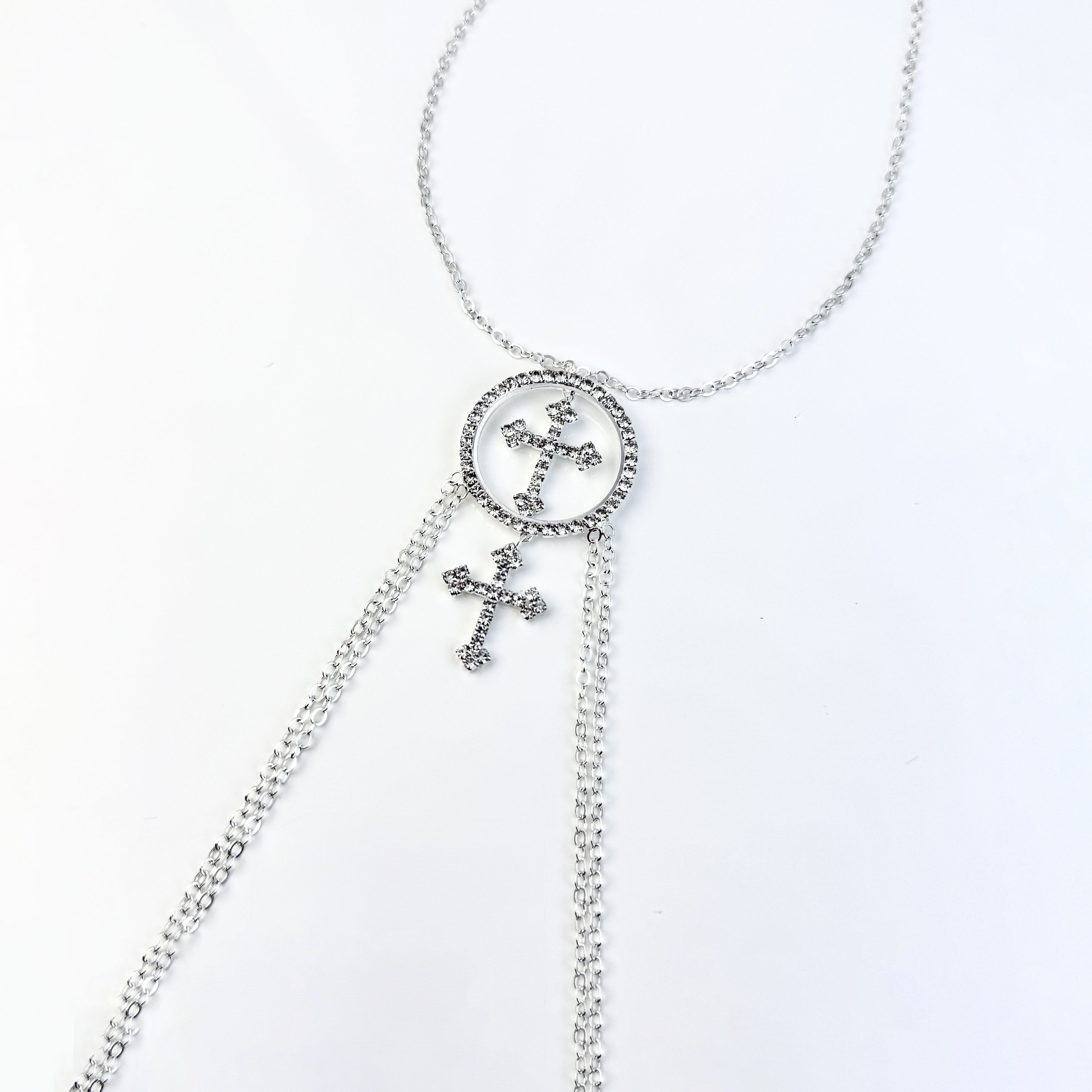 Celestial Cross Crystal Body Chain