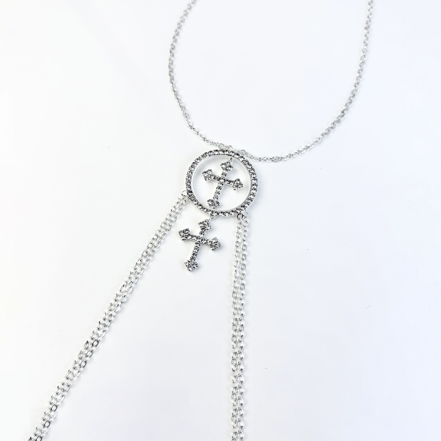 Celestial Cross Crystal Body Chain