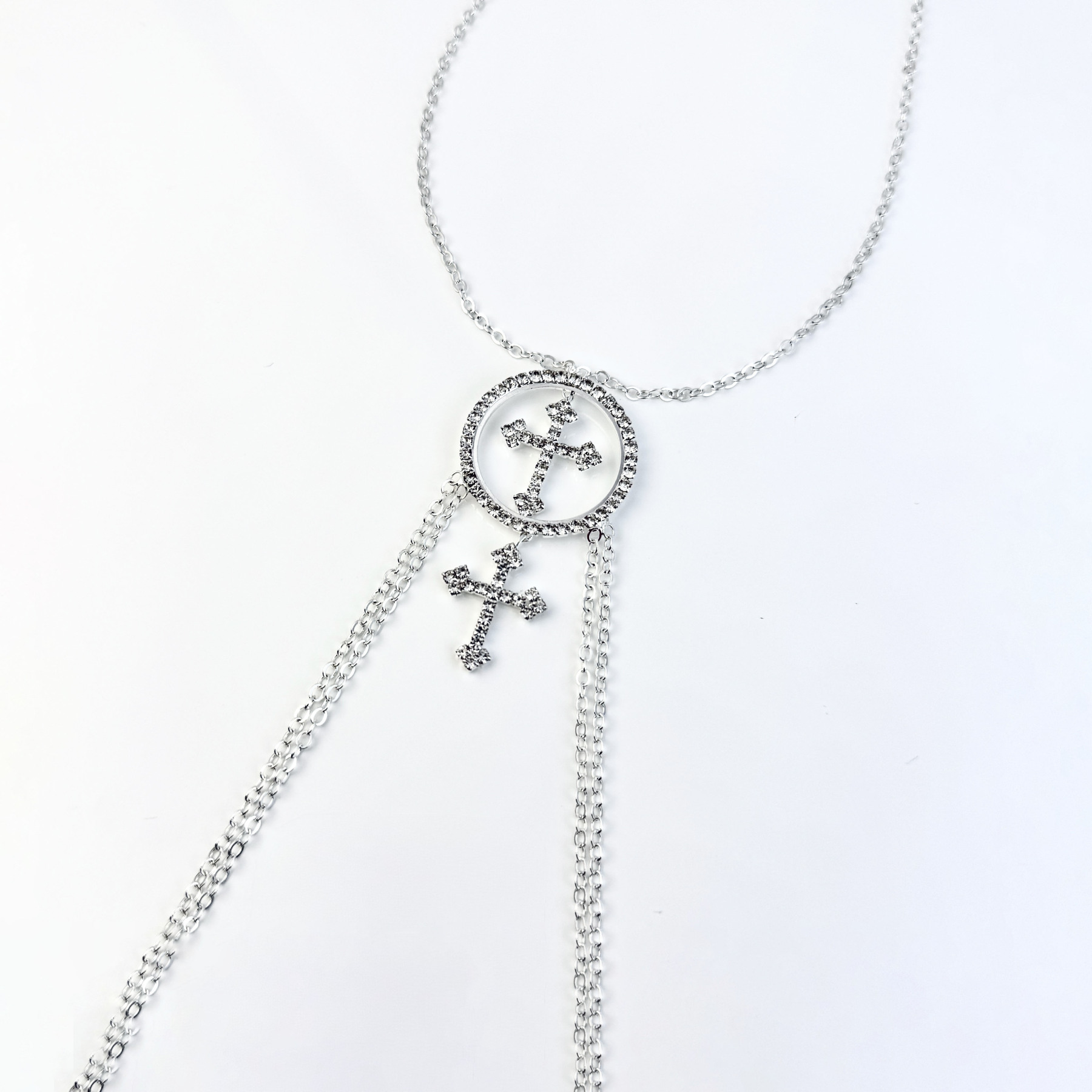 Celestial Cross Crystal Body Chain