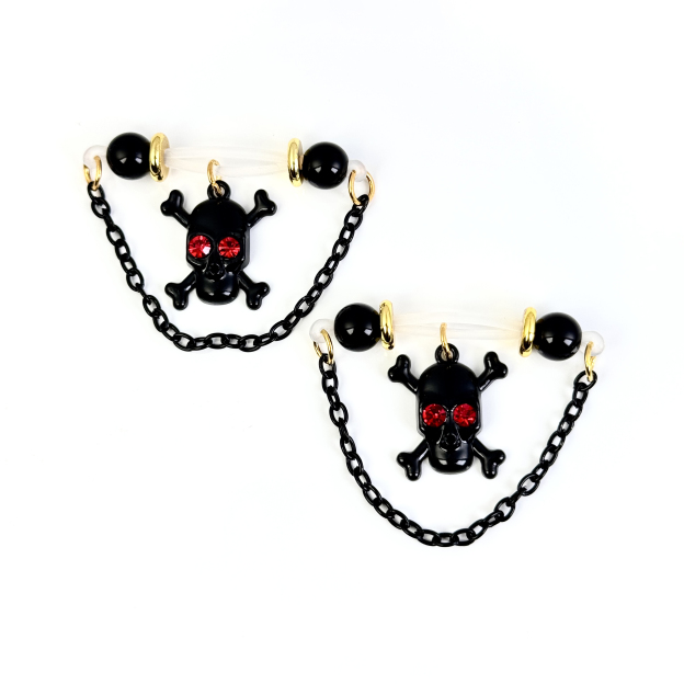 Crimson Skull Nipple Clamps