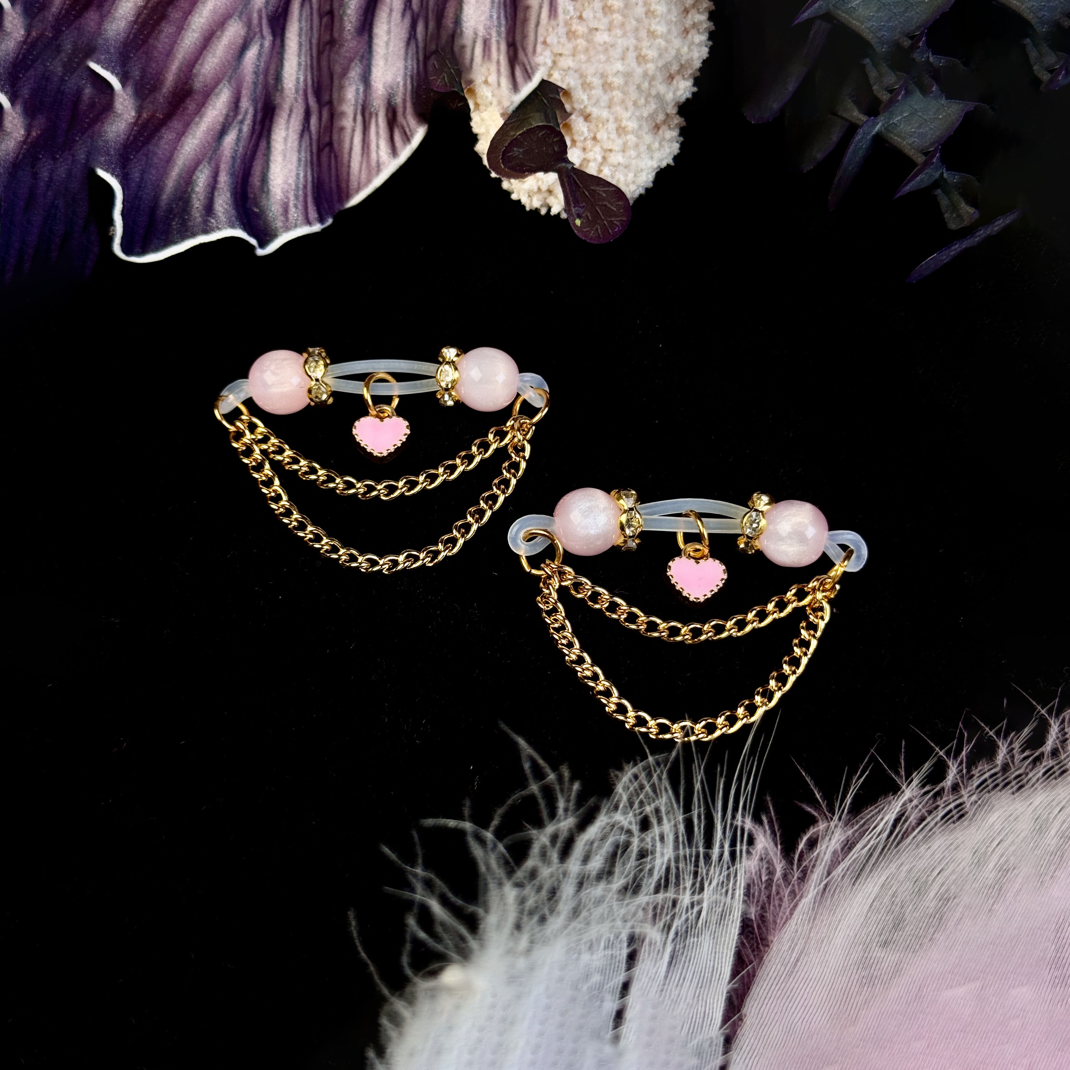 Sweetheart Pearl Non-Piercing Nipple Clamps