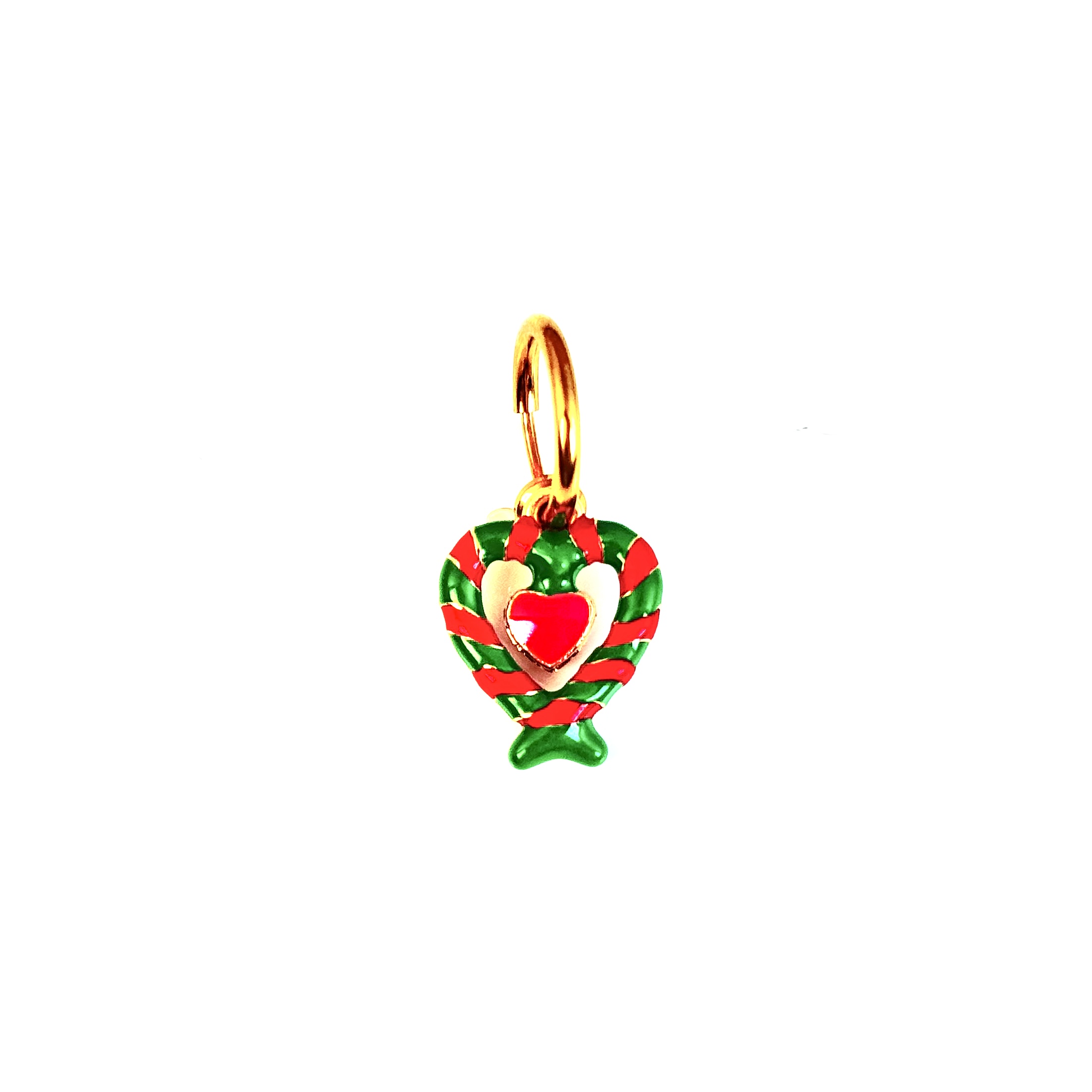 Candy-heart style faux navel piercing