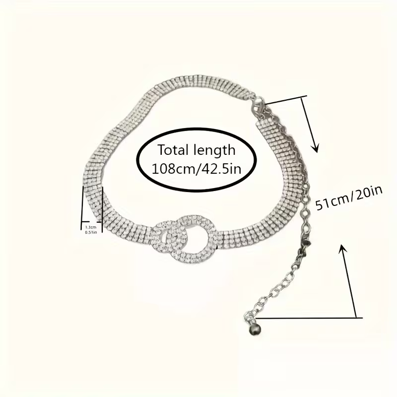 Silver Diamond Double-Link