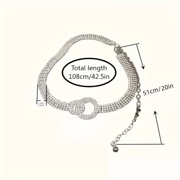 Silver Diamond Double-Link