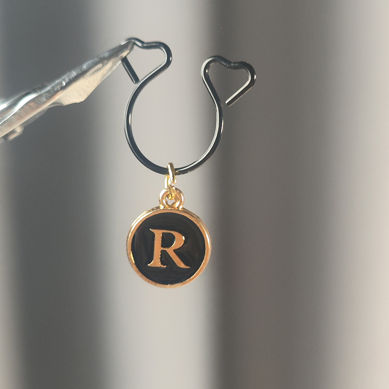 Custom round letter nipple clamps-Thyye