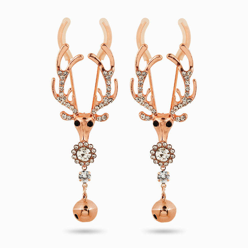Deer head bell adjustable nipple clamp (one pair)-Thyye