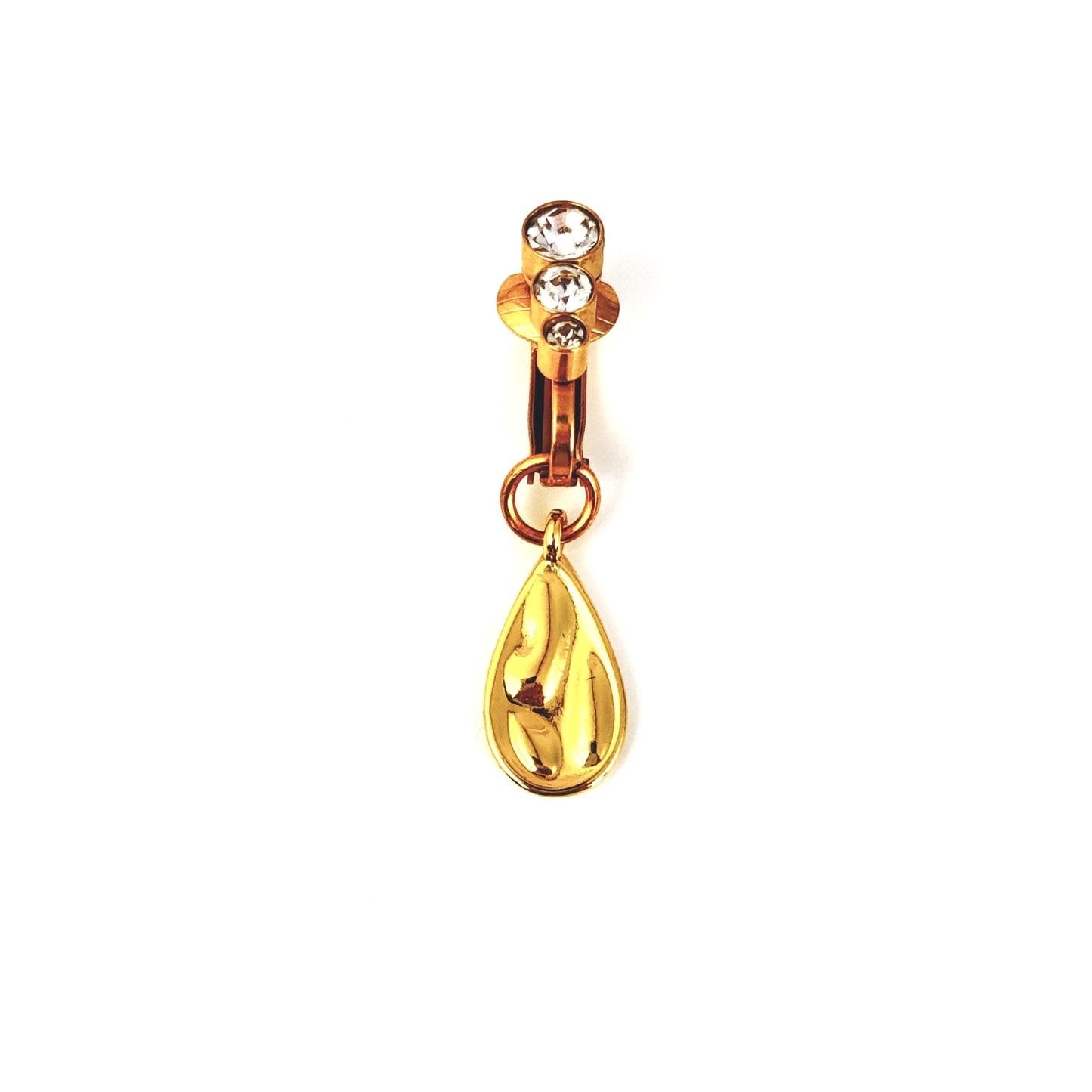 Golden Drop Sculpted Navel Piercing Jewelry