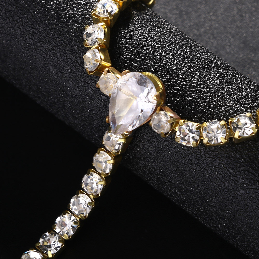 Premium Rhinestone Hand-Chain Bracelet