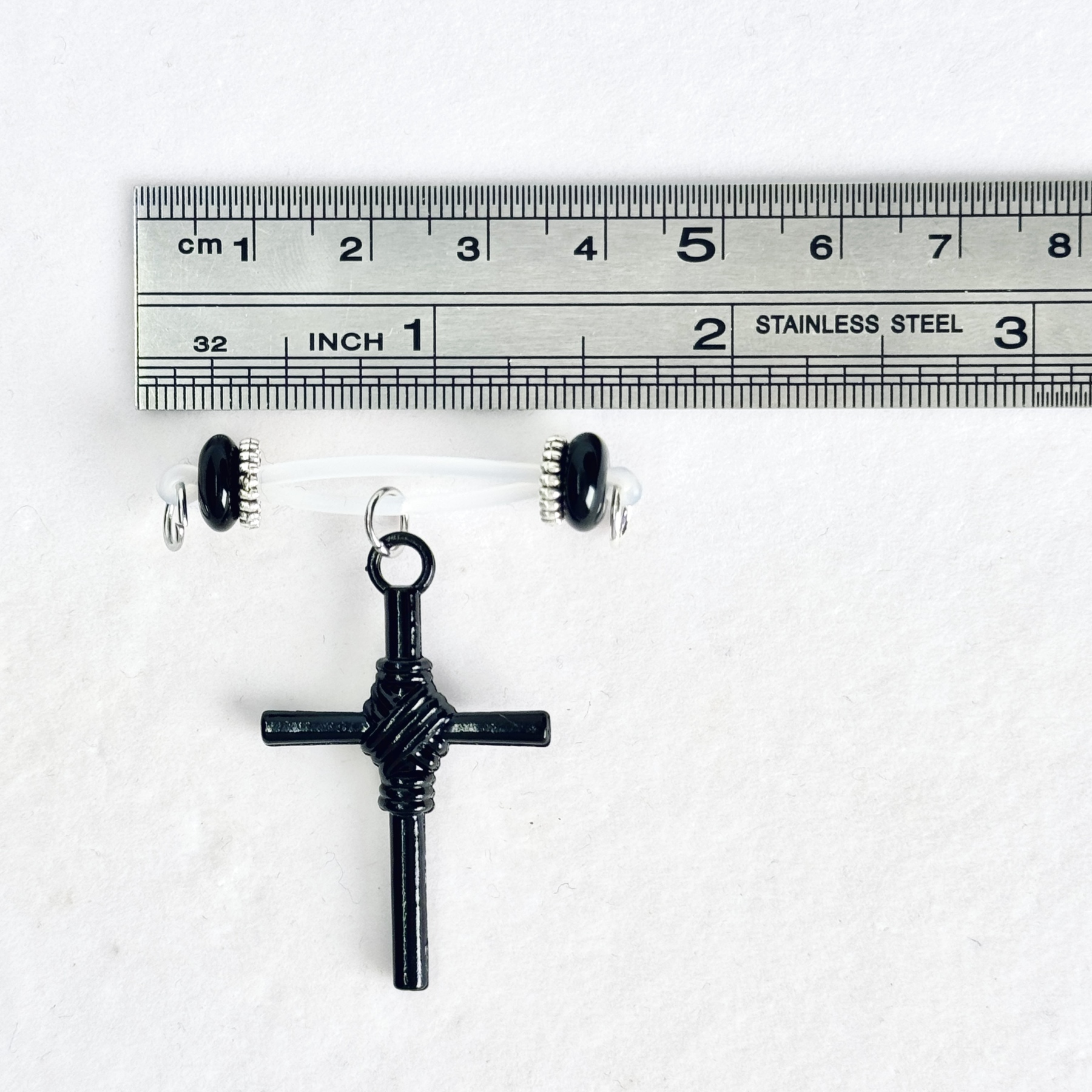 Witchcraft Cross Charm Clip On Nipple Ring