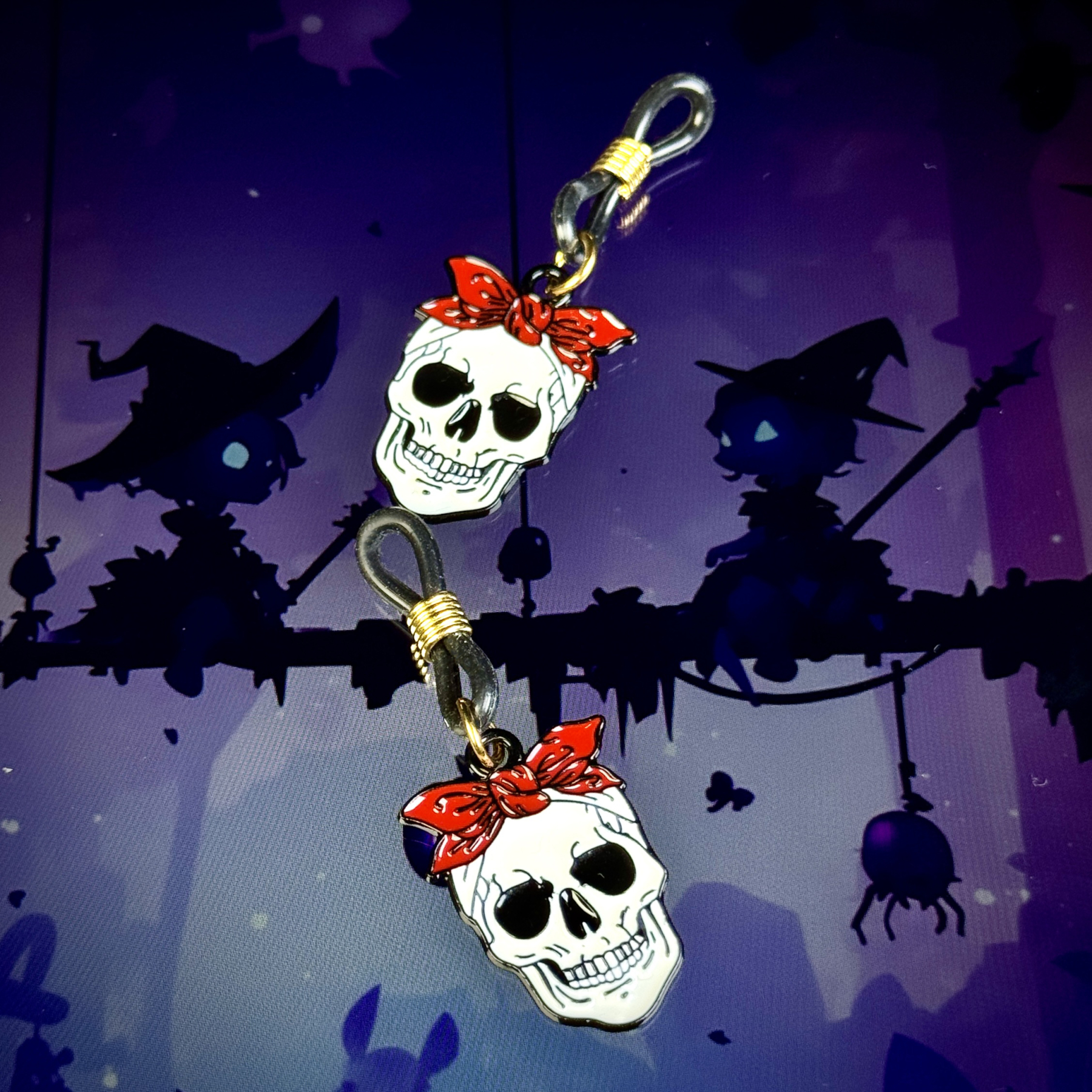 Vixen Skull Bow Nipple Clamps