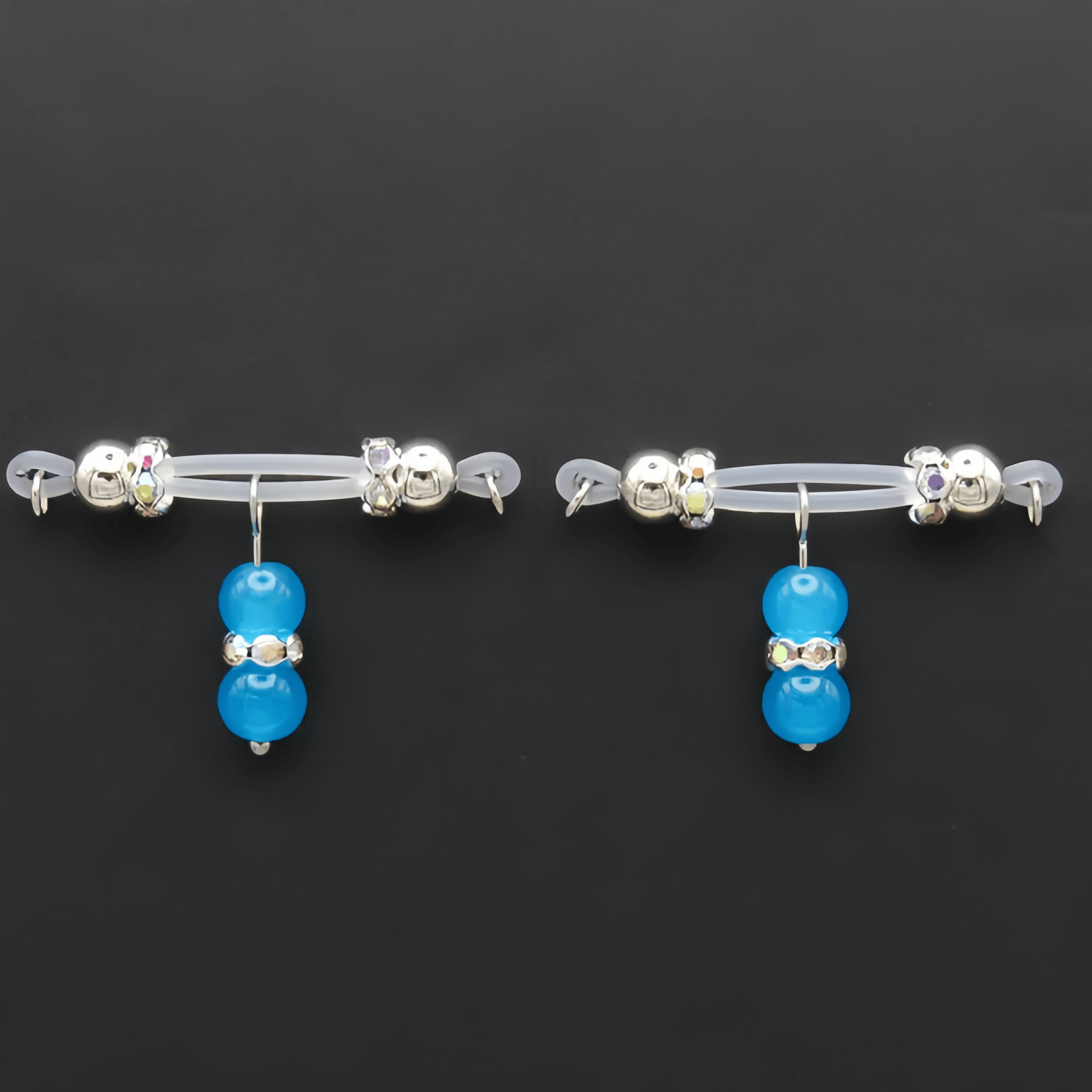  Colorful Barbell Charm  Nipple Rings