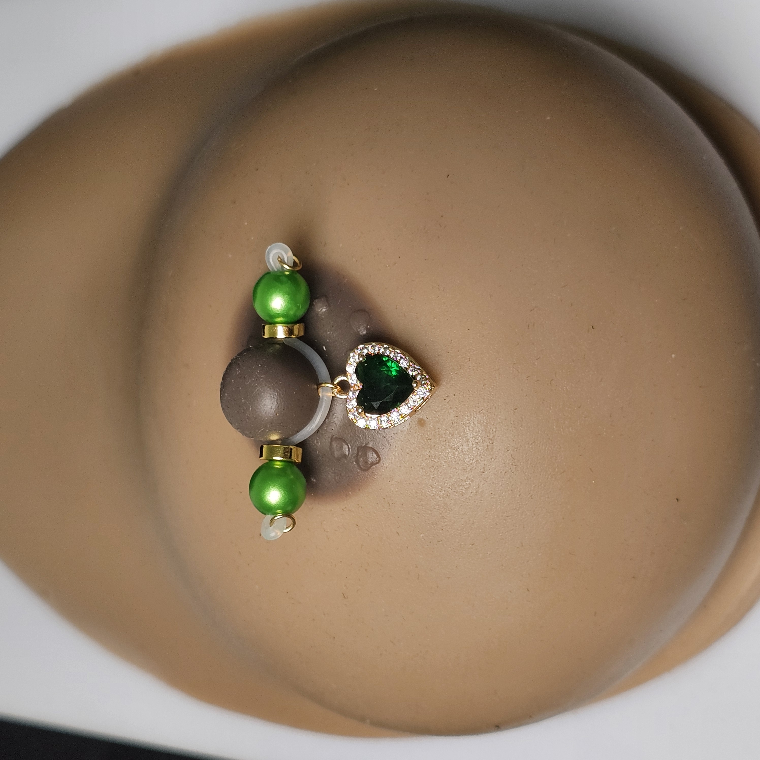 Green crystal + green gemstone