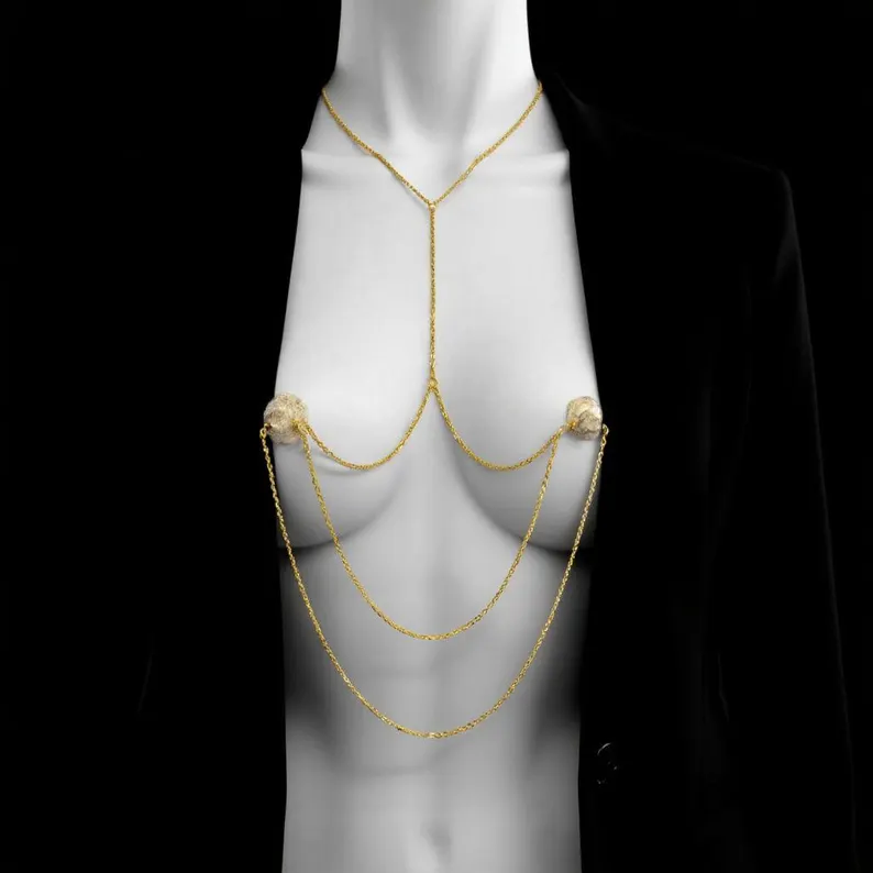 Non-Pierced Chain Bralette