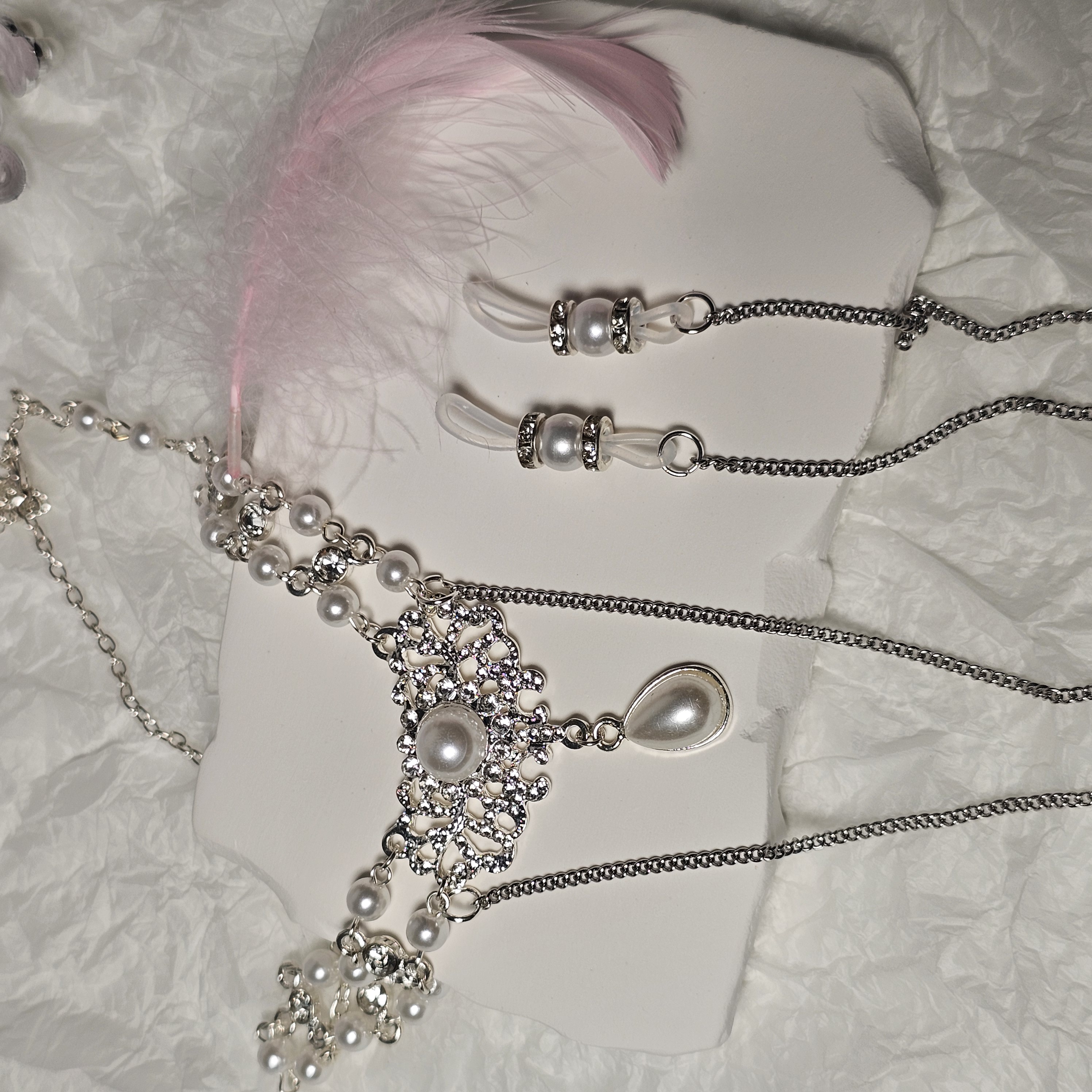 Pearl Nipple Clamp Necklace