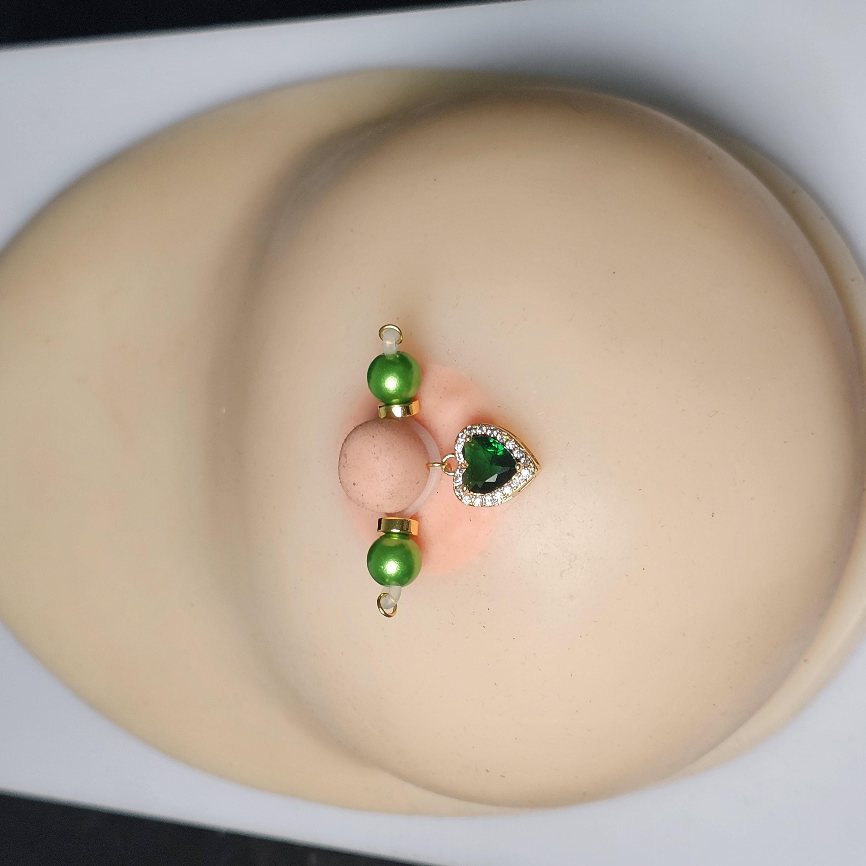 Green crystal + green gemstone