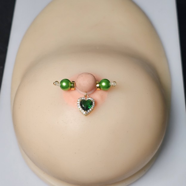 Green crystal + green gemstone