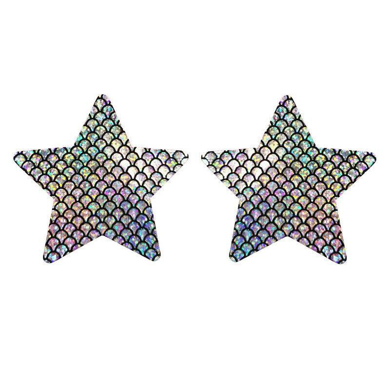 Iridescent Mermaid Scale Nipple Covers